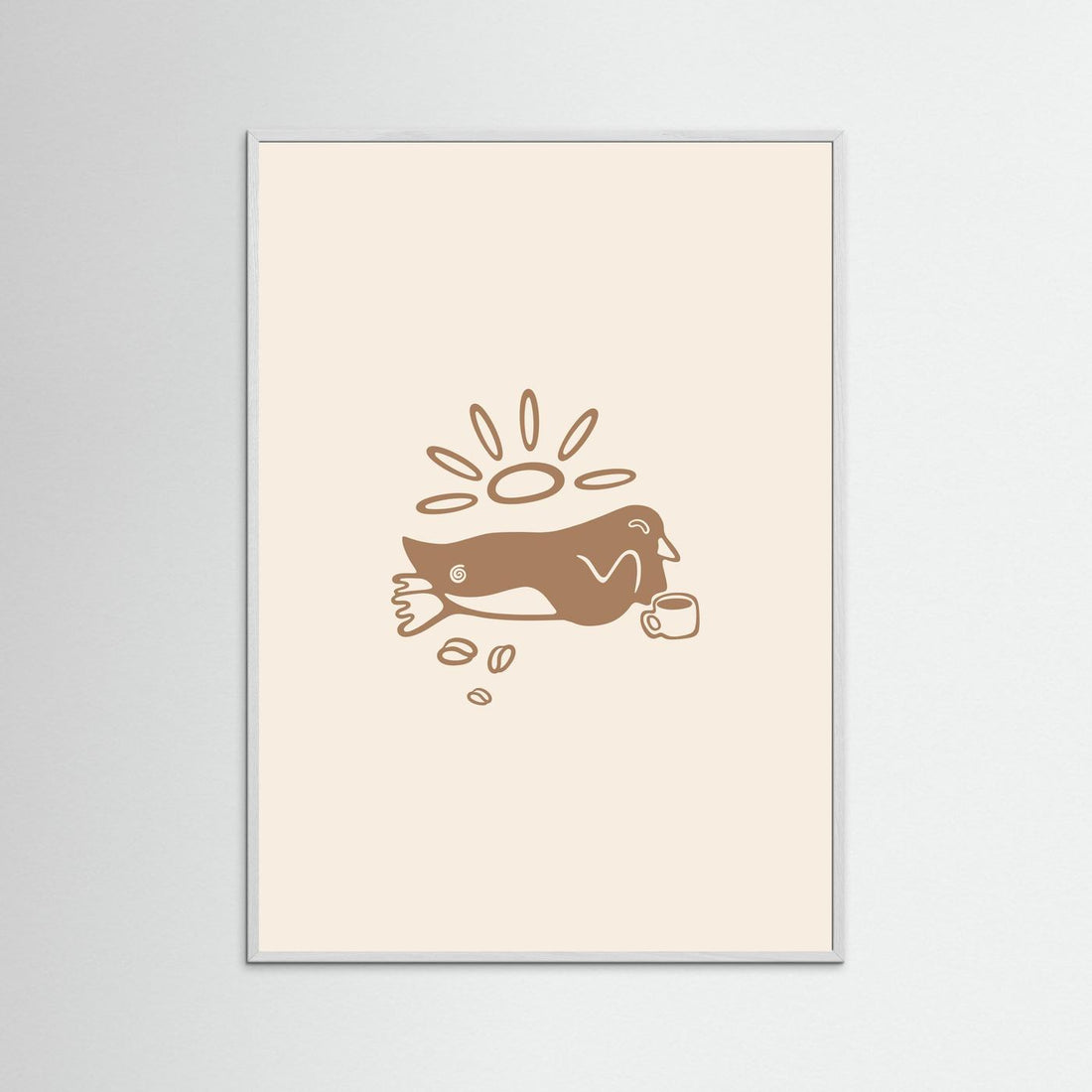 Relaxed Coffee Pinguin Poster