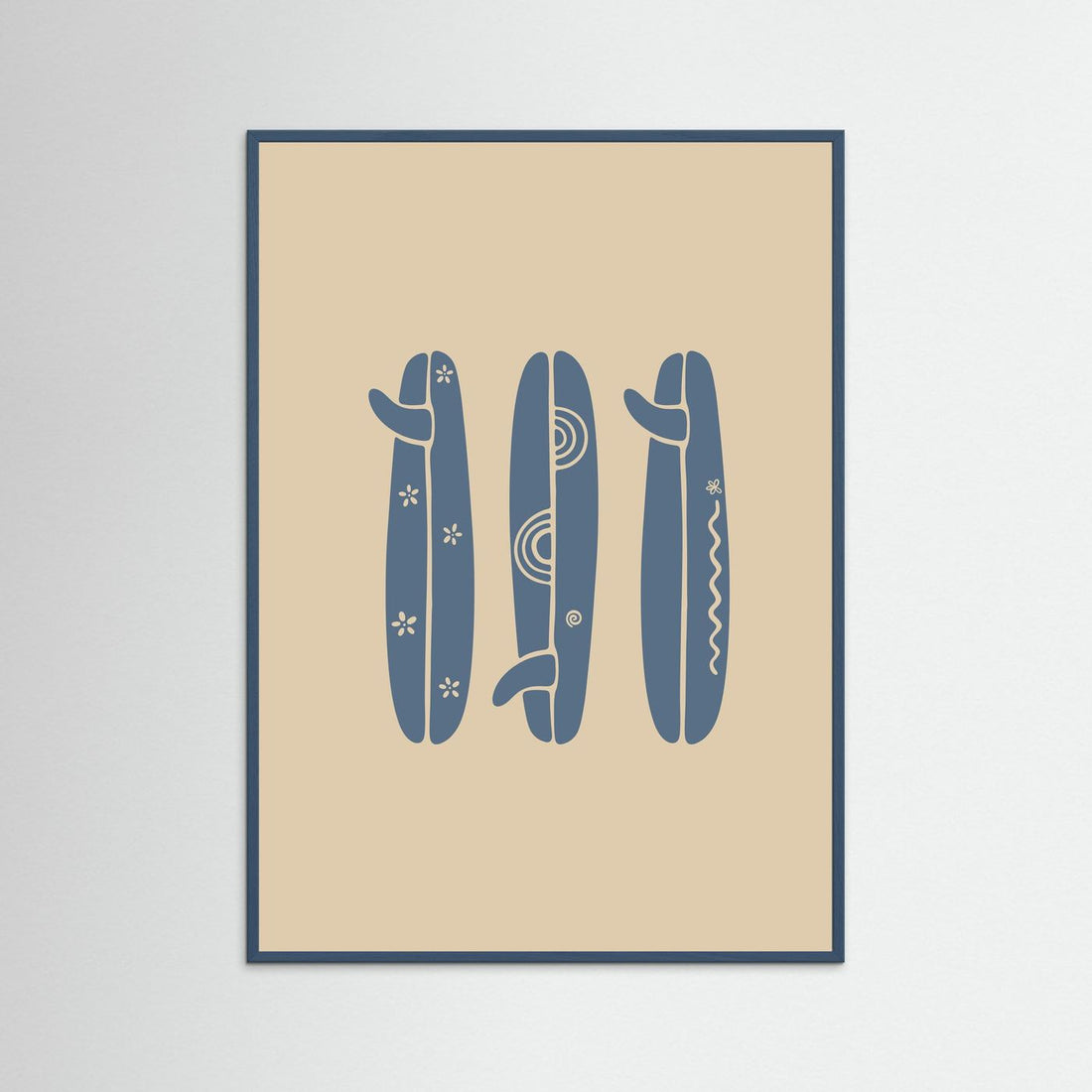 Boho Surfboard Poster