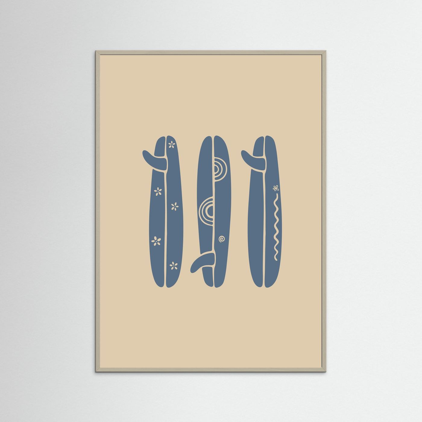 Boho Surfboard Poster