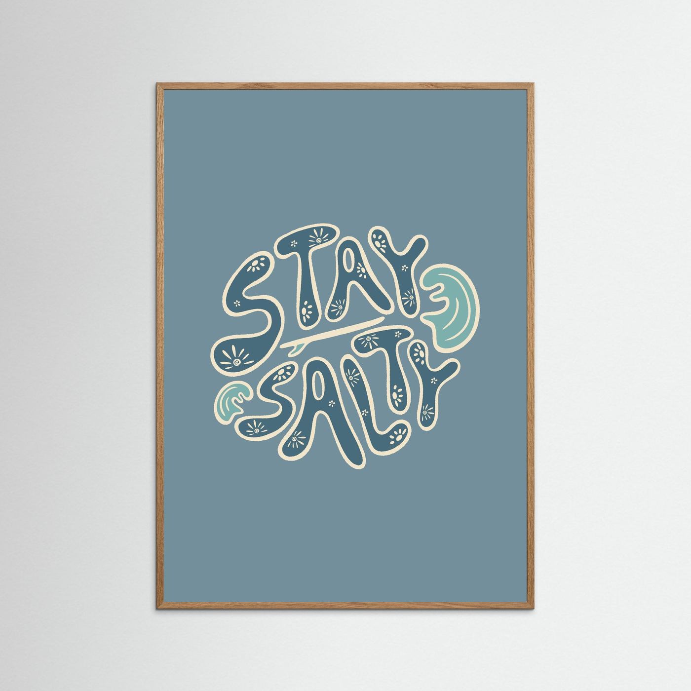 Stay Salty Circle Poster