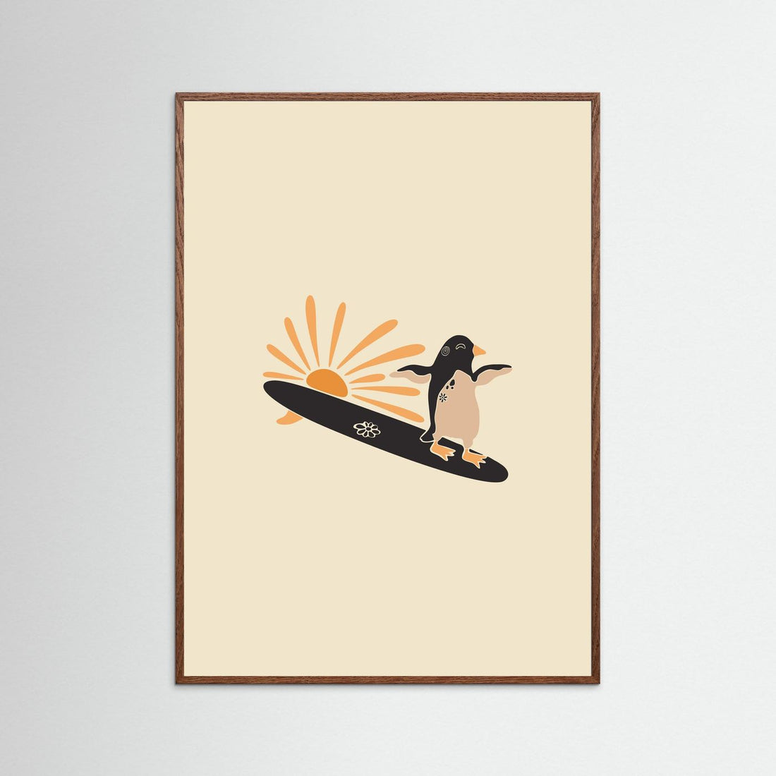 Surf and Sun Pinguin Poster