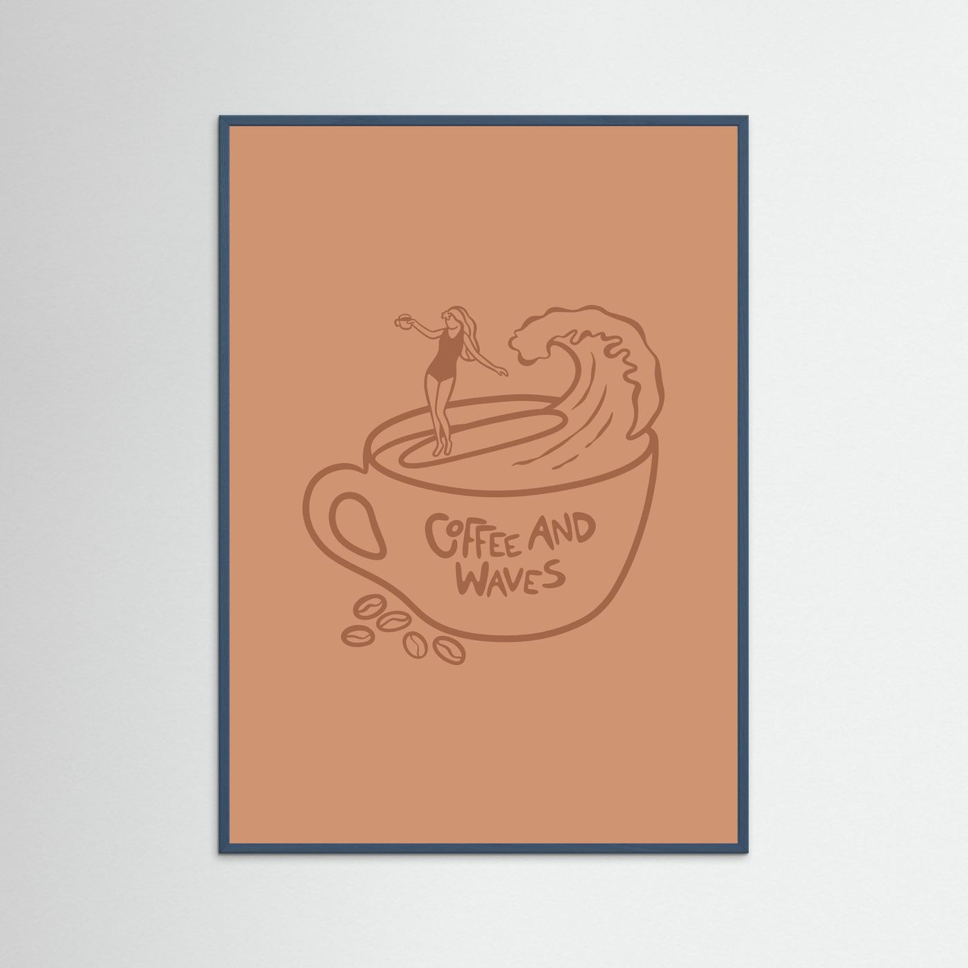 Coffee and Waves Poster