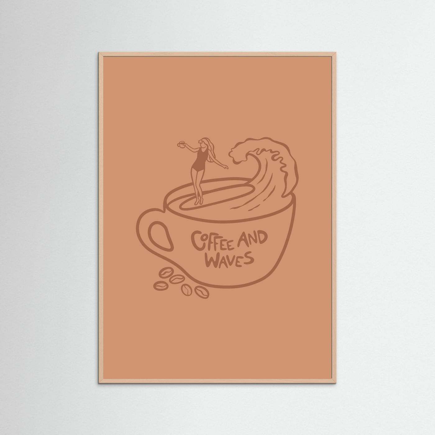 Coffee and Waves Poster