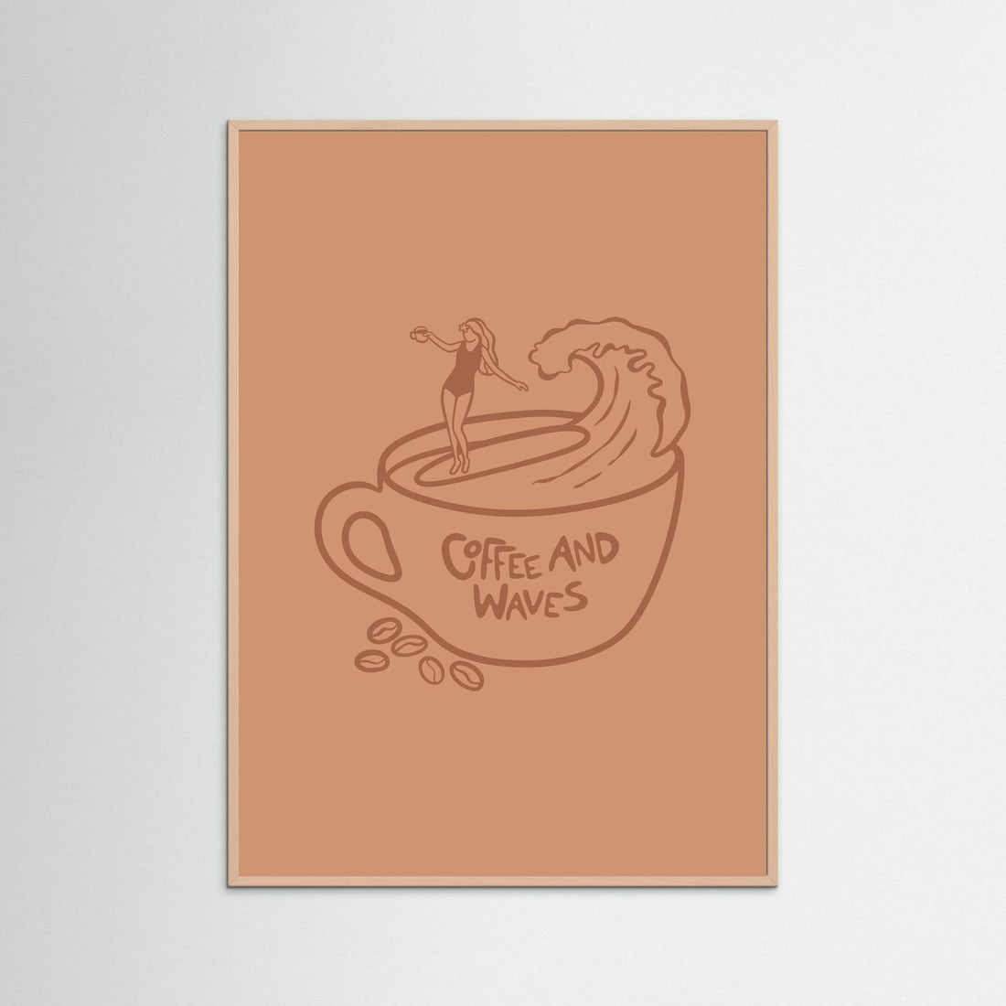 Coffee and Waves Poster