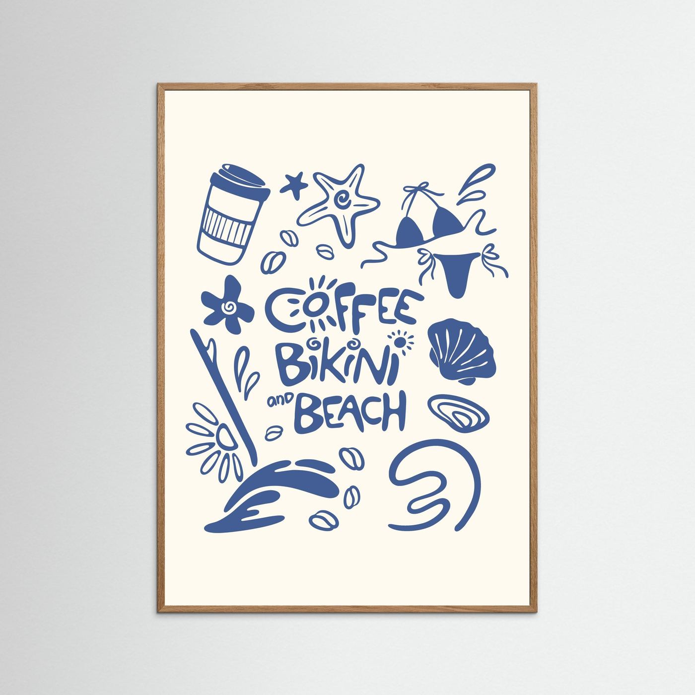 Coffee Bikini Beach Poster