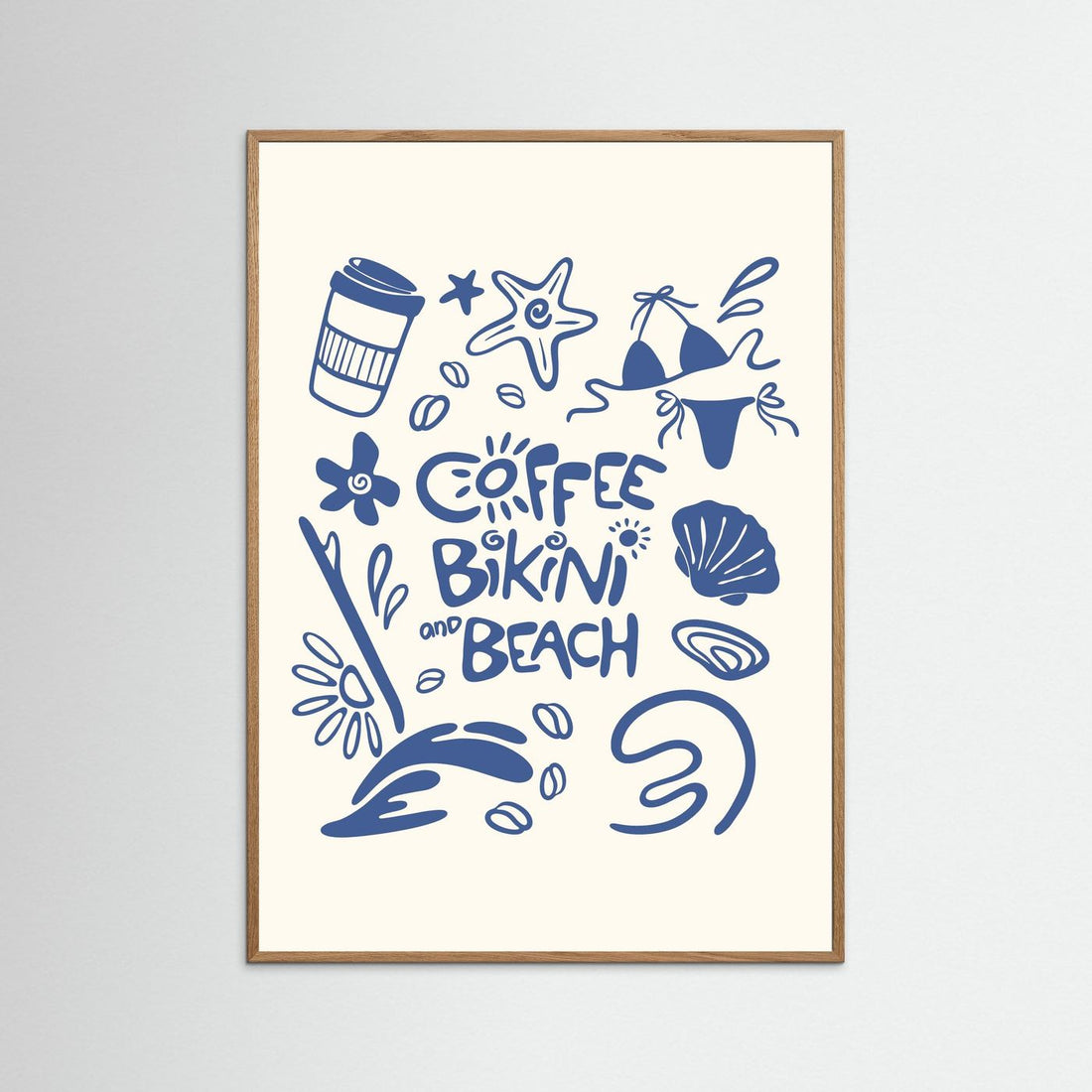 Coffee Bikini Beach Poster