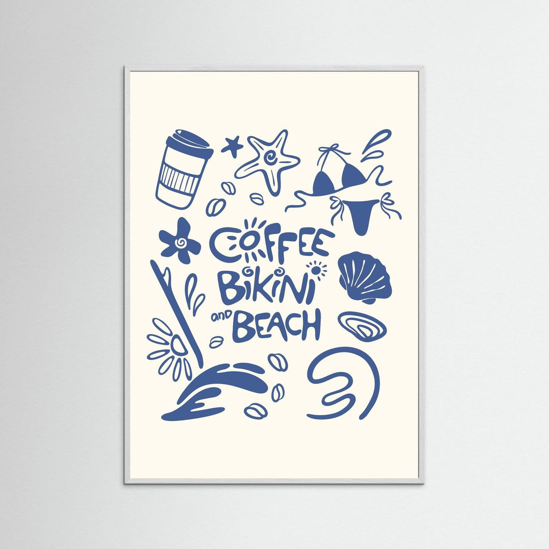 Coffee Bikini Beach Poster