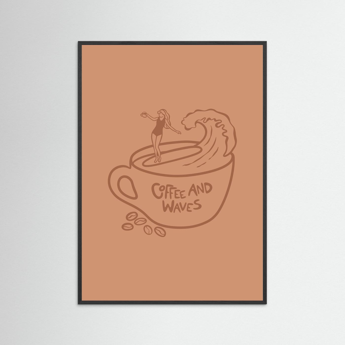 Coffee and Waves Poster