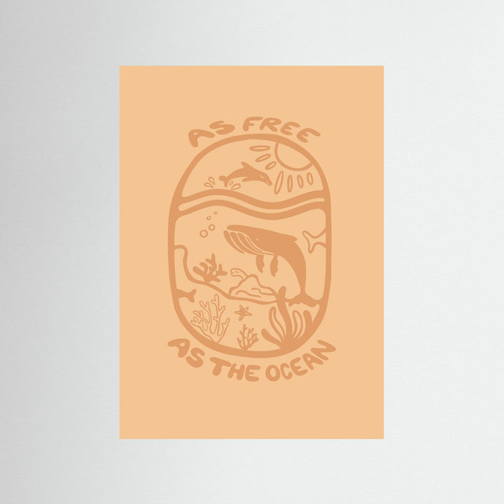 Free as the Ocean Poster