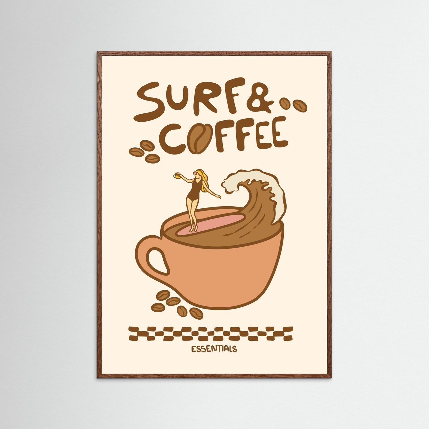 Surf and Coffee Poster