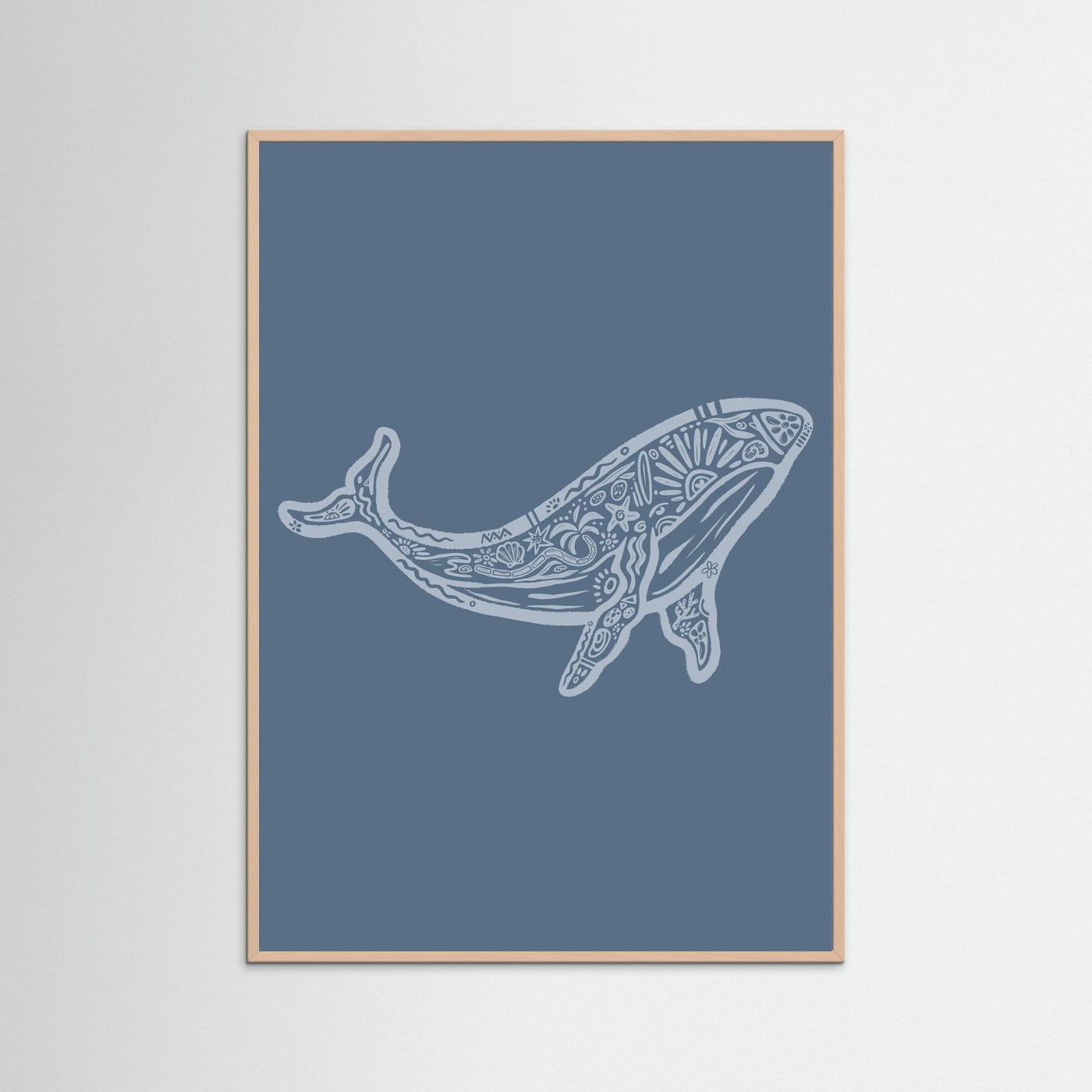 Whale Boho Poster
