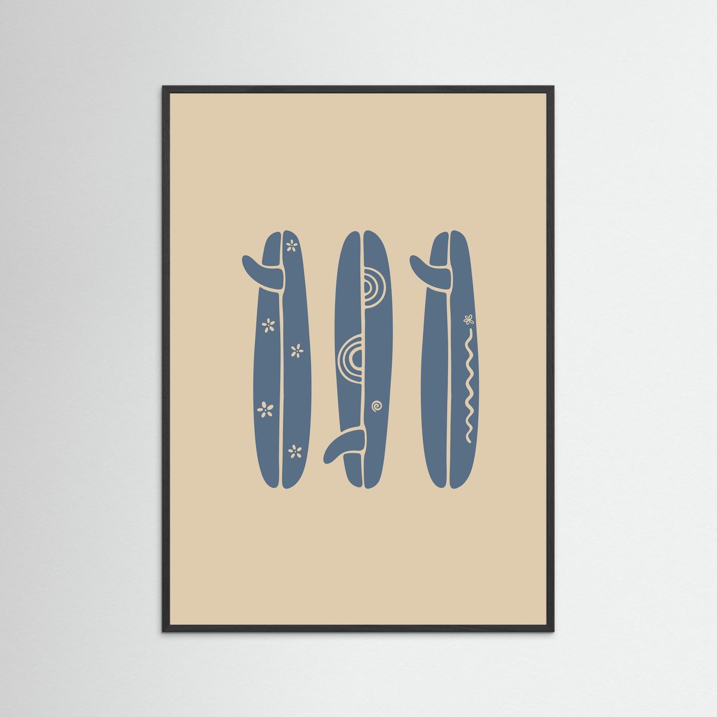 Boho Surfboard Poster