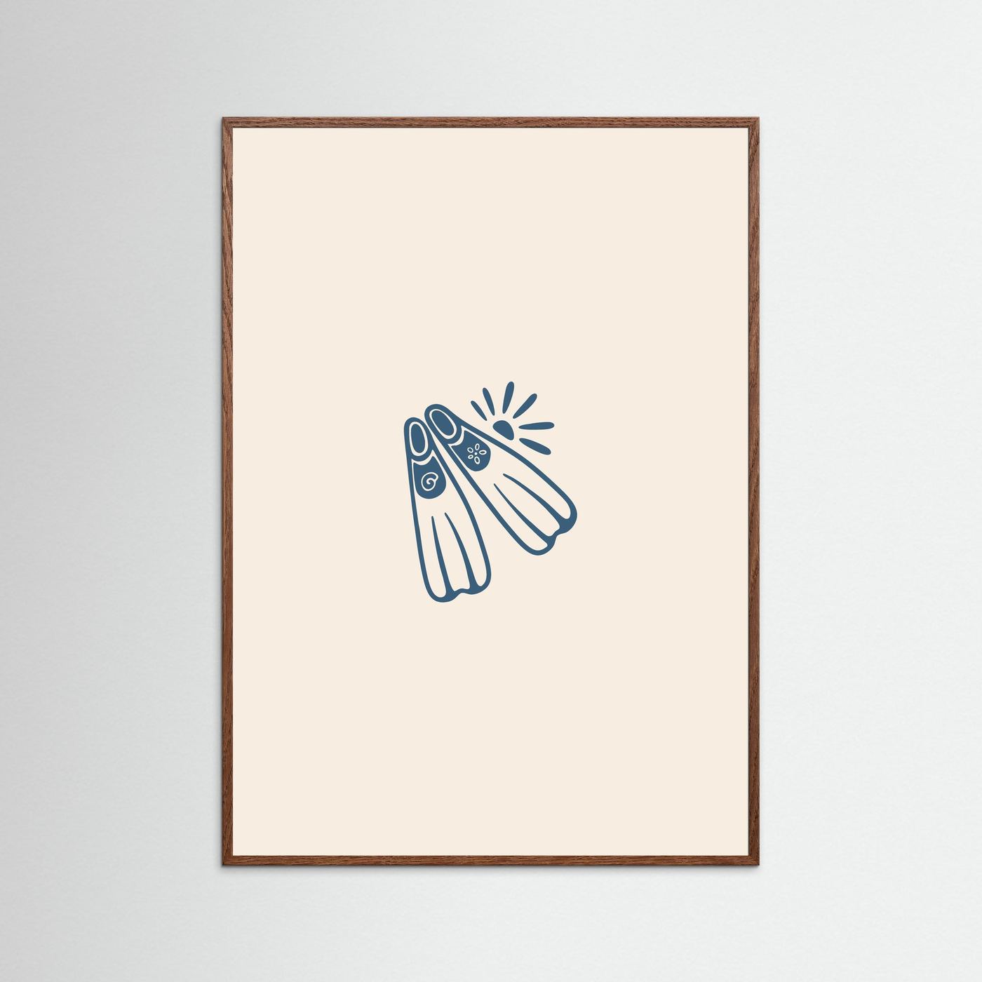 Coastal Diving Fins Poster