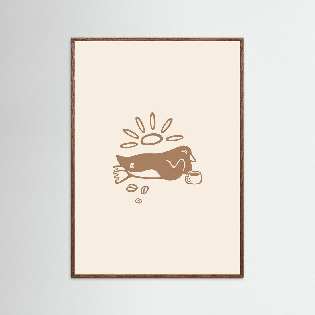 Relaxed Coffee Pinguin Poster