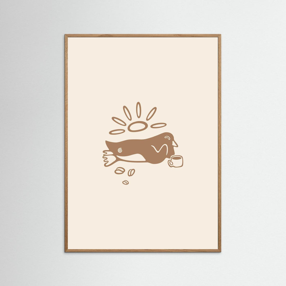 Relaxed Coffee Pinguin Poster