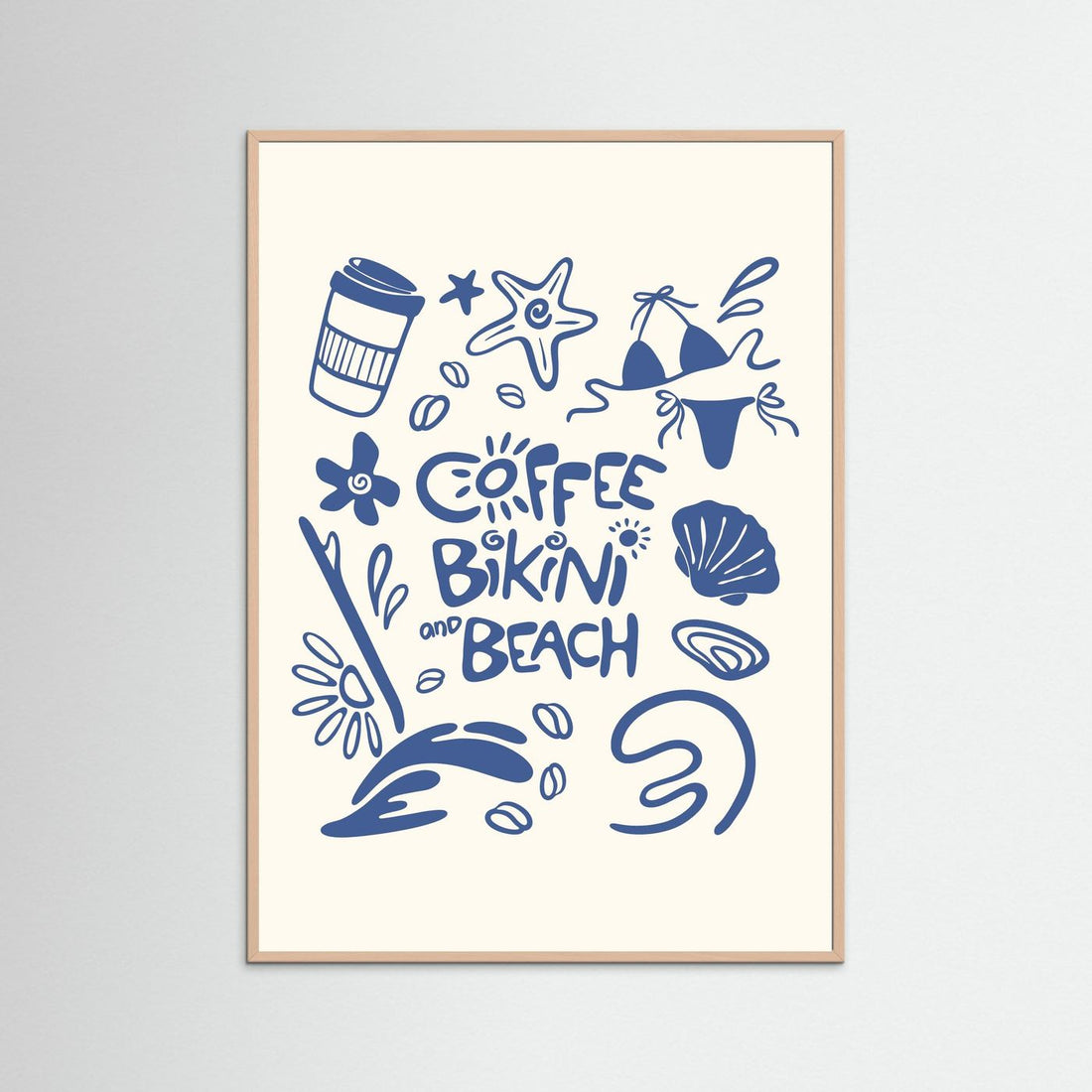 Coffee Bikini Beach Poster