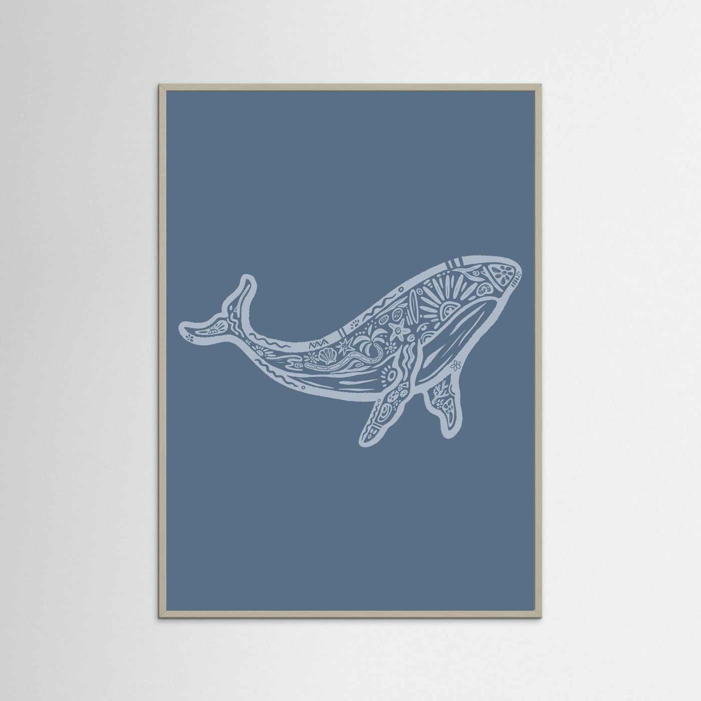 Whale Boho Poster