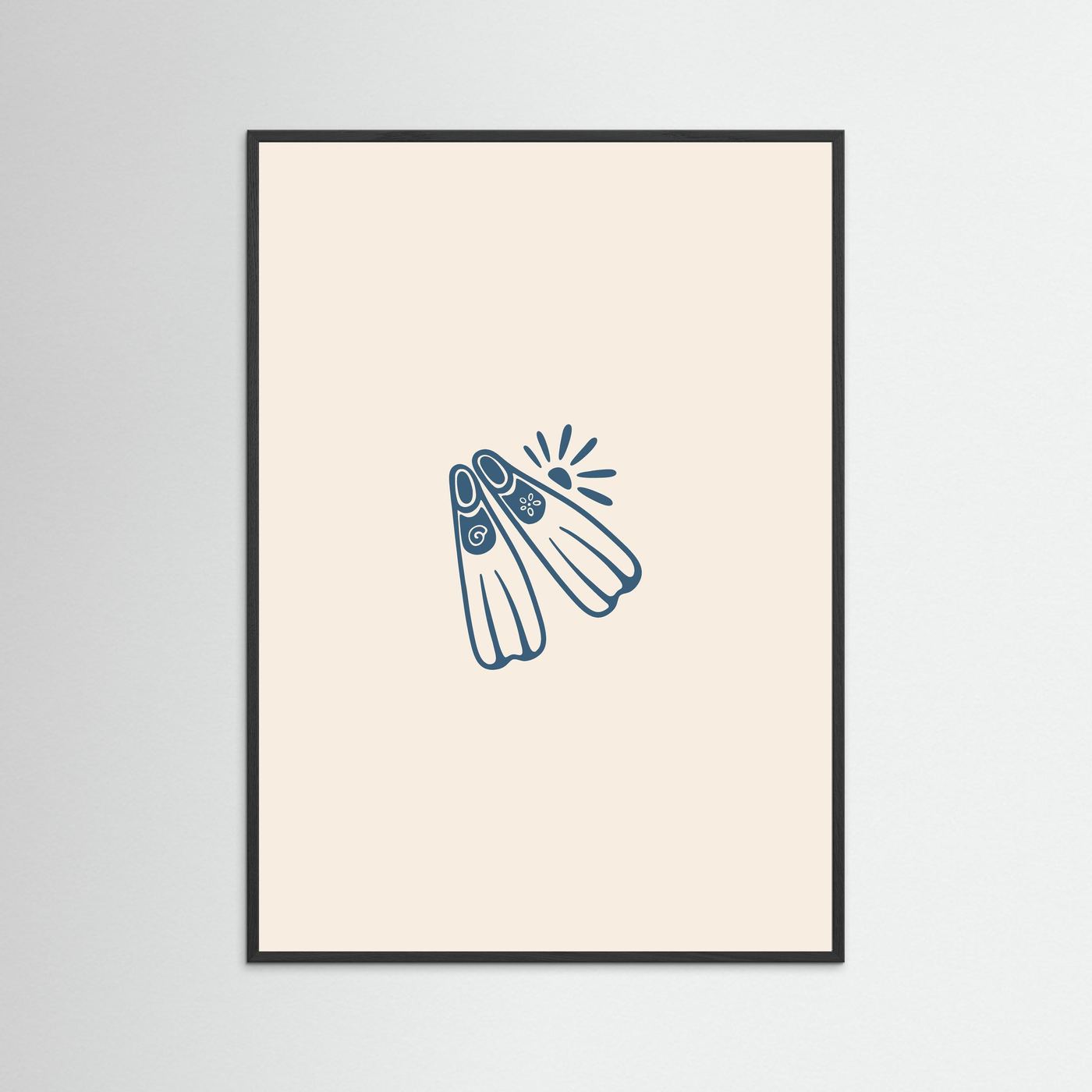 Coastal Diving Fins Poster