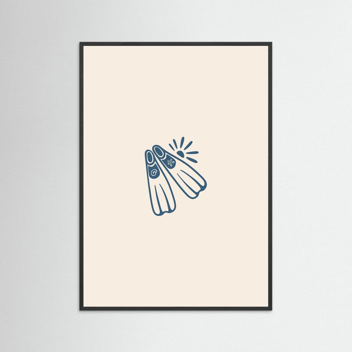 Coastal Diving Fins Poster