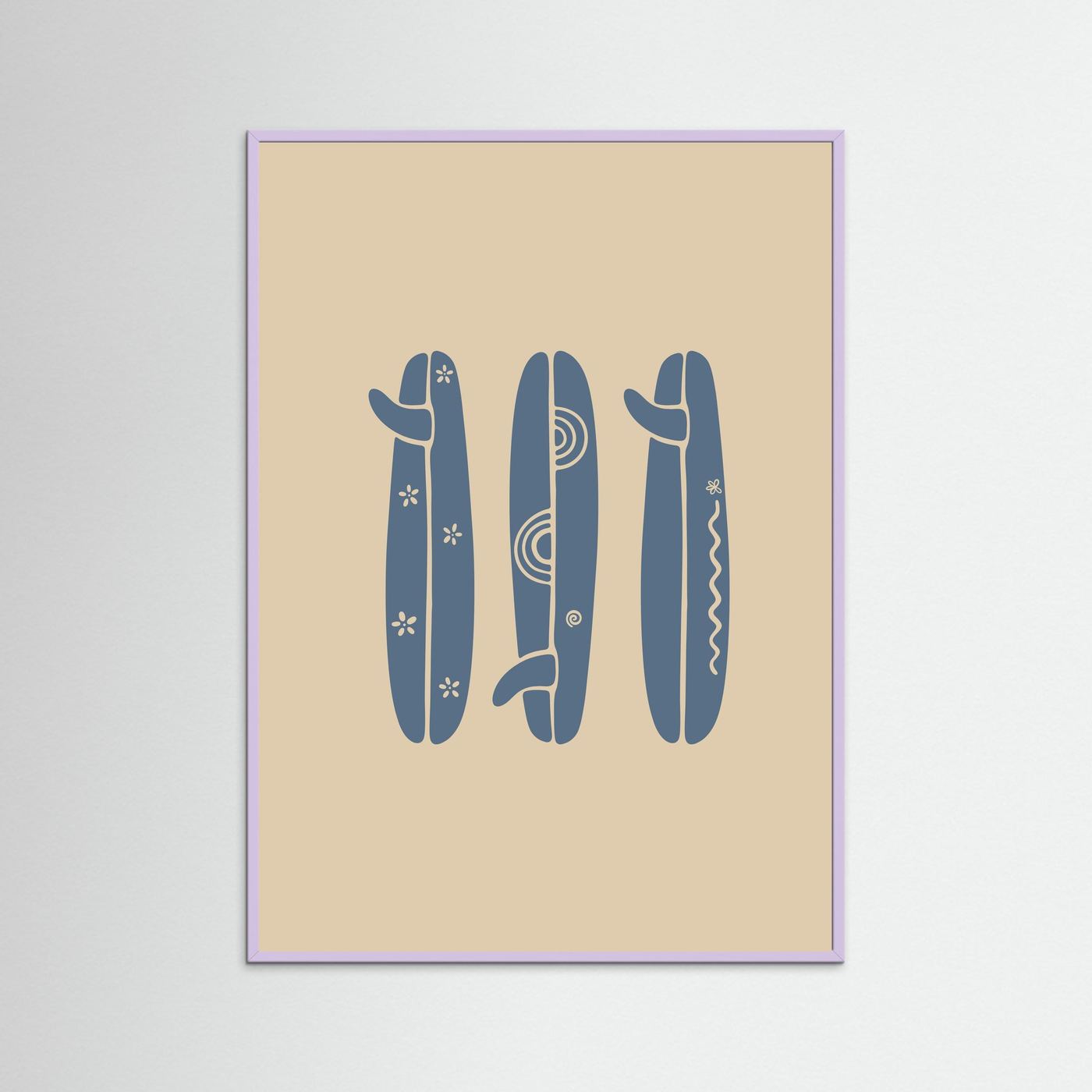 Boho Surfboard Poster