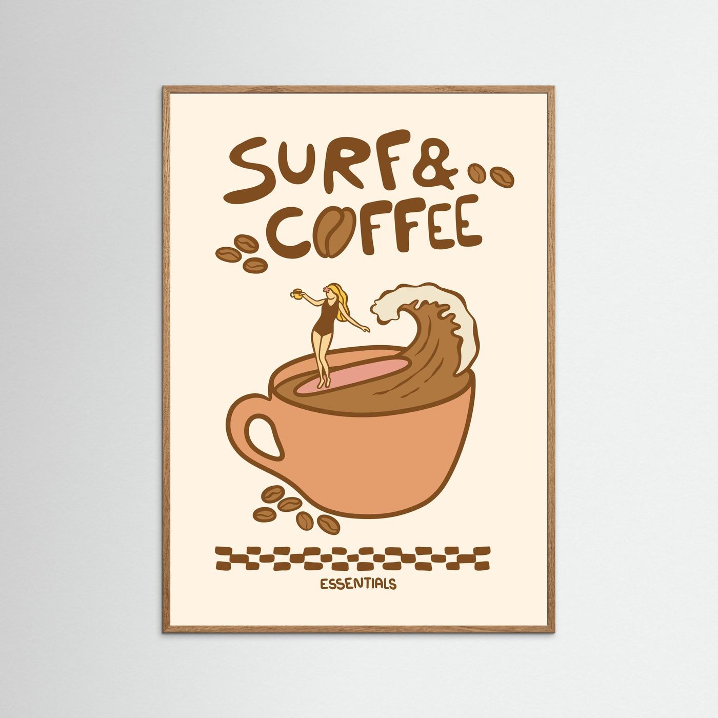 Surf and Coffee Poster