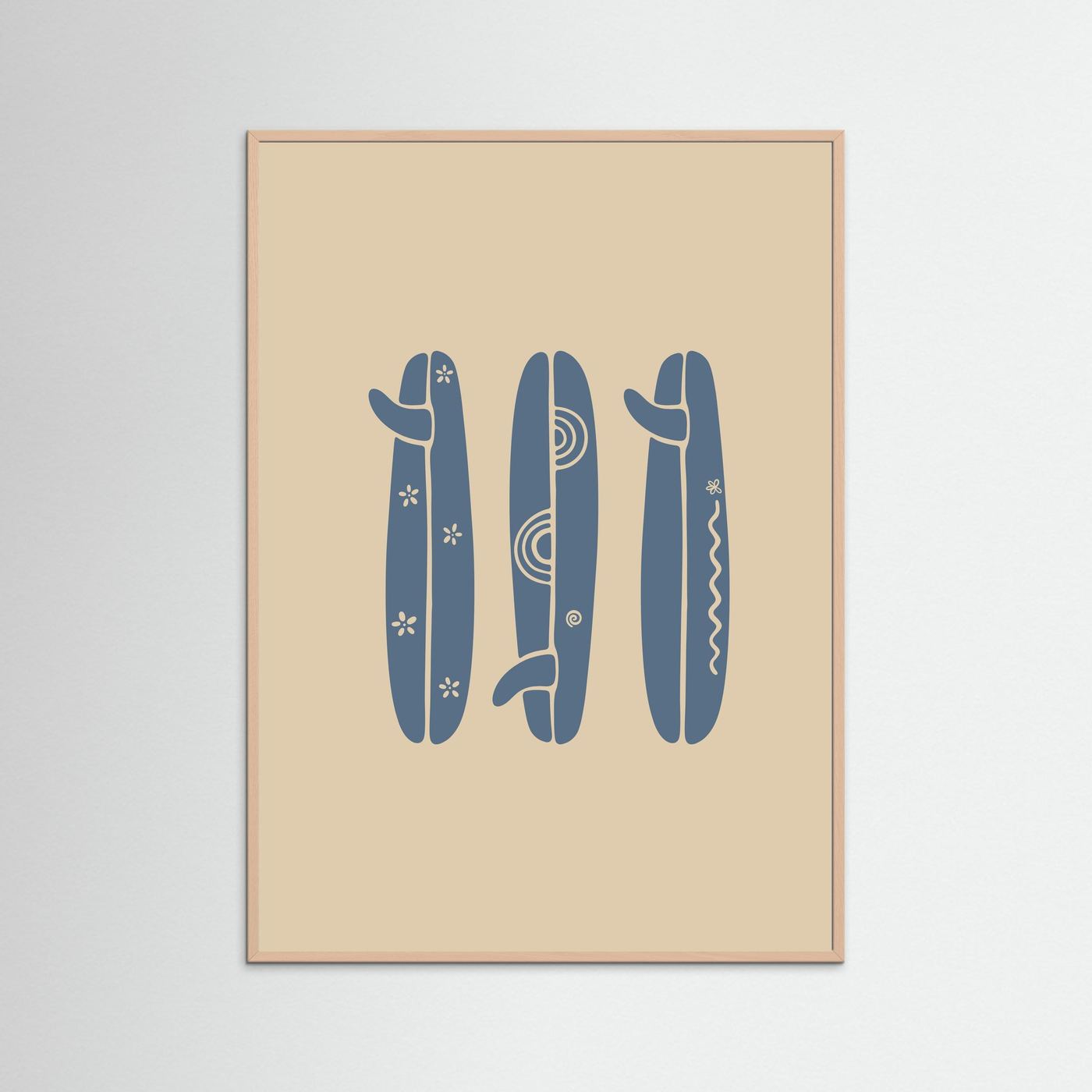 Boho Surfboard Poster