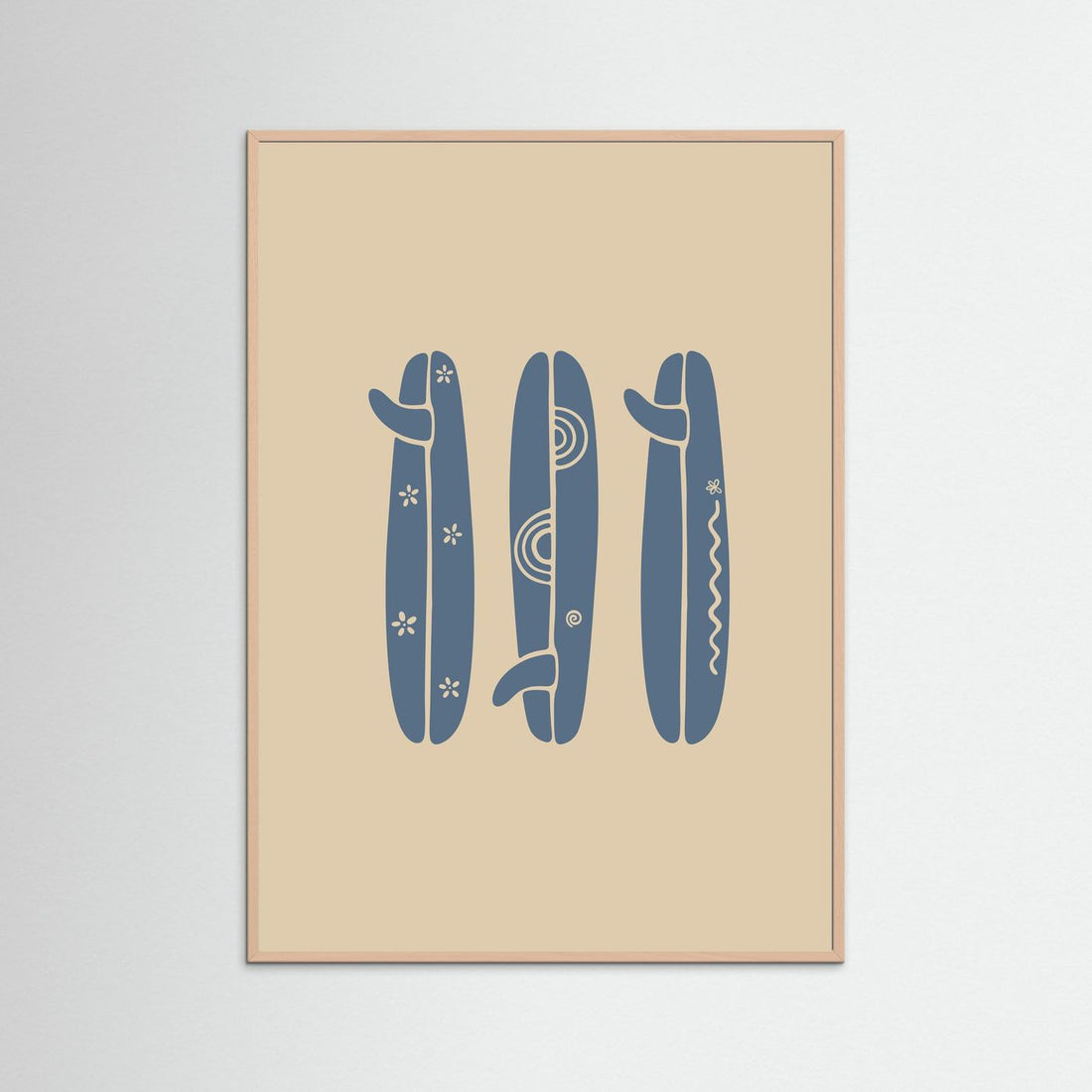 Boho Surfboard Poster