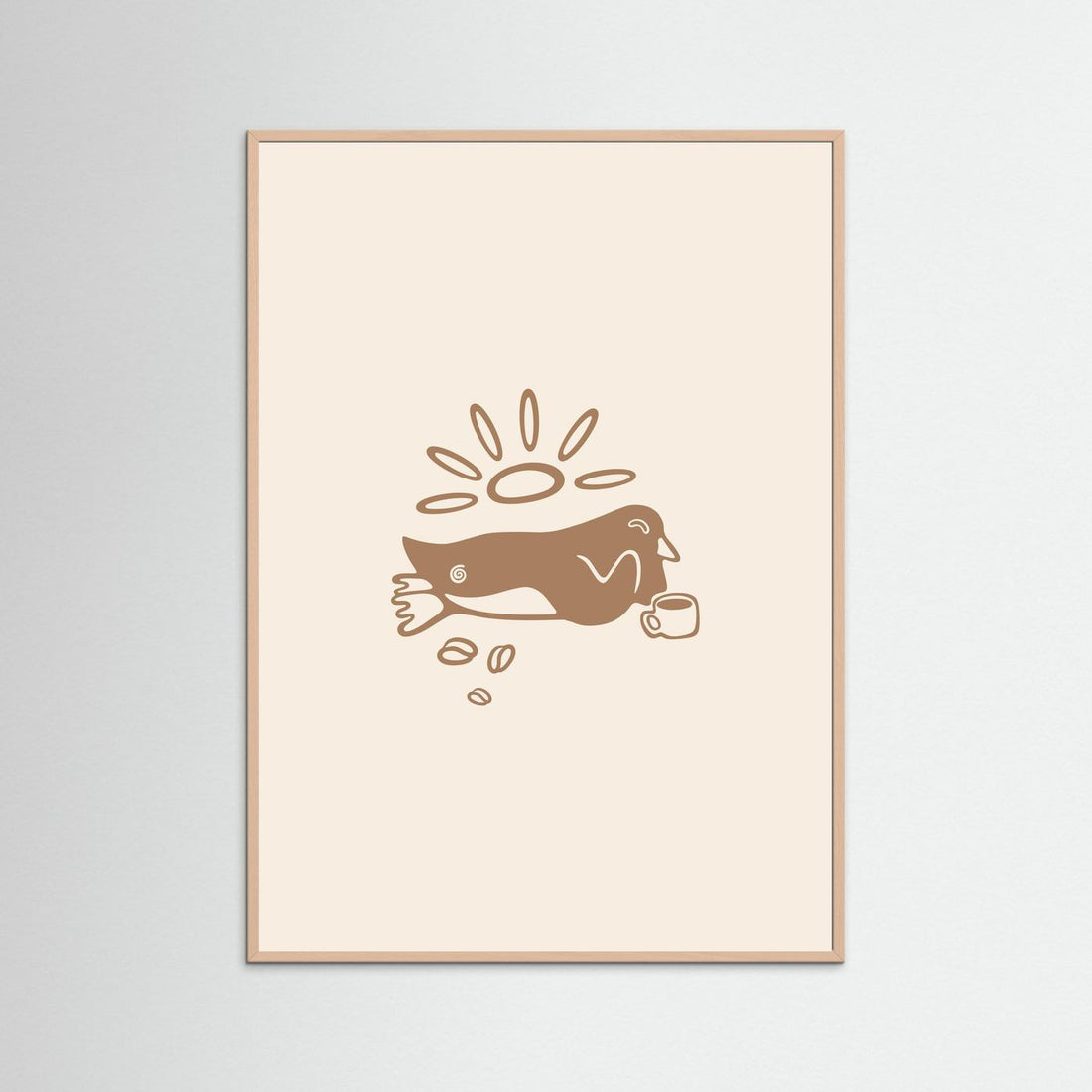 Relaxed Coffee Pinguin Poster