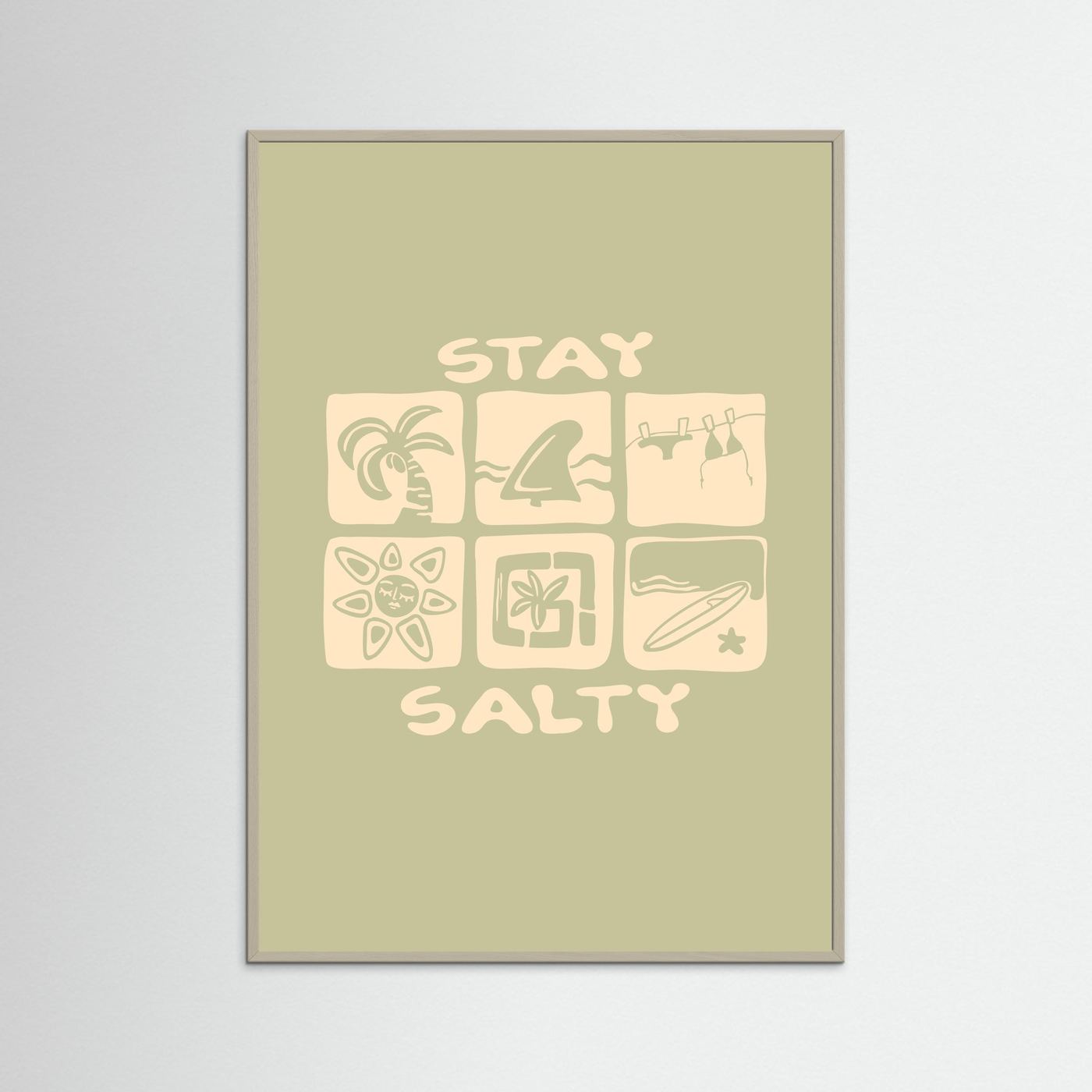 Stay Salty Icons Poster