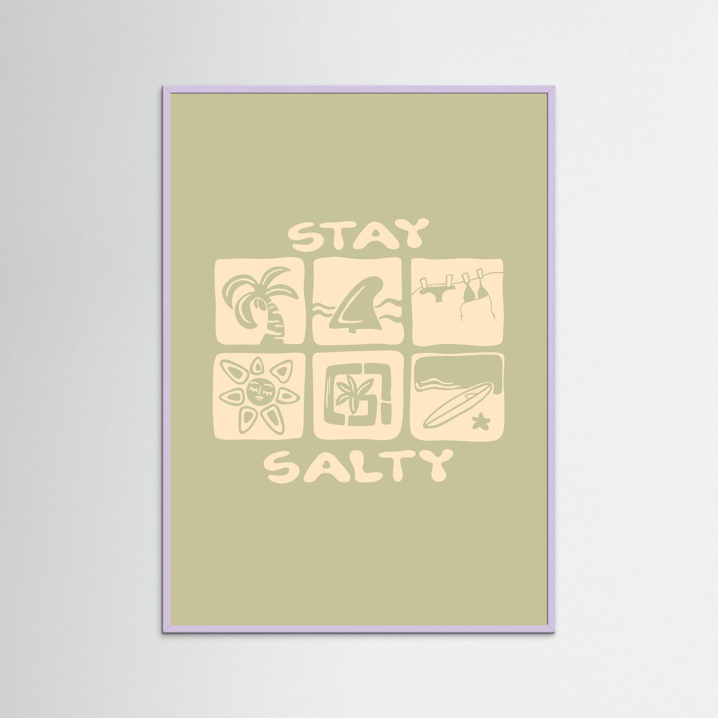 Stay Salty Icons Poster