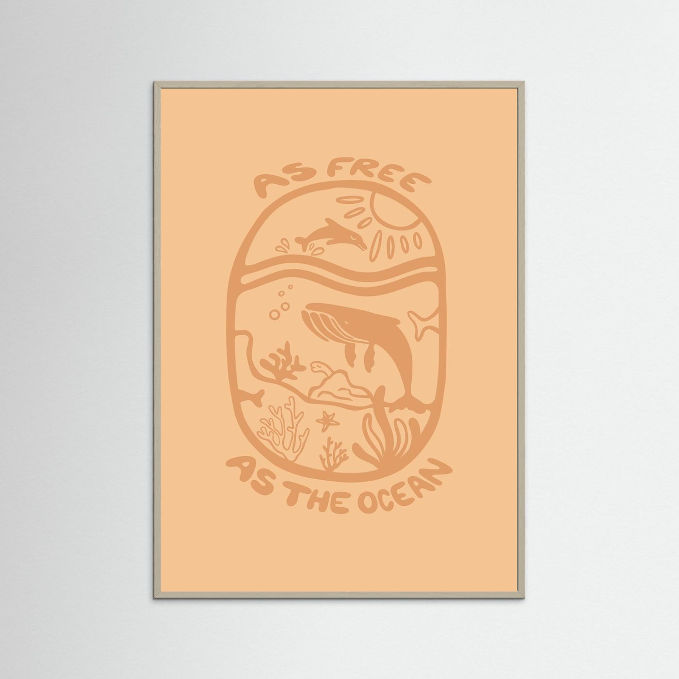 Free as the Ocean Poster