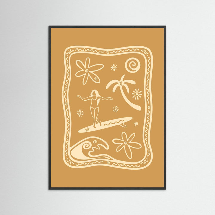 Dreamy Surfer Girl Poster