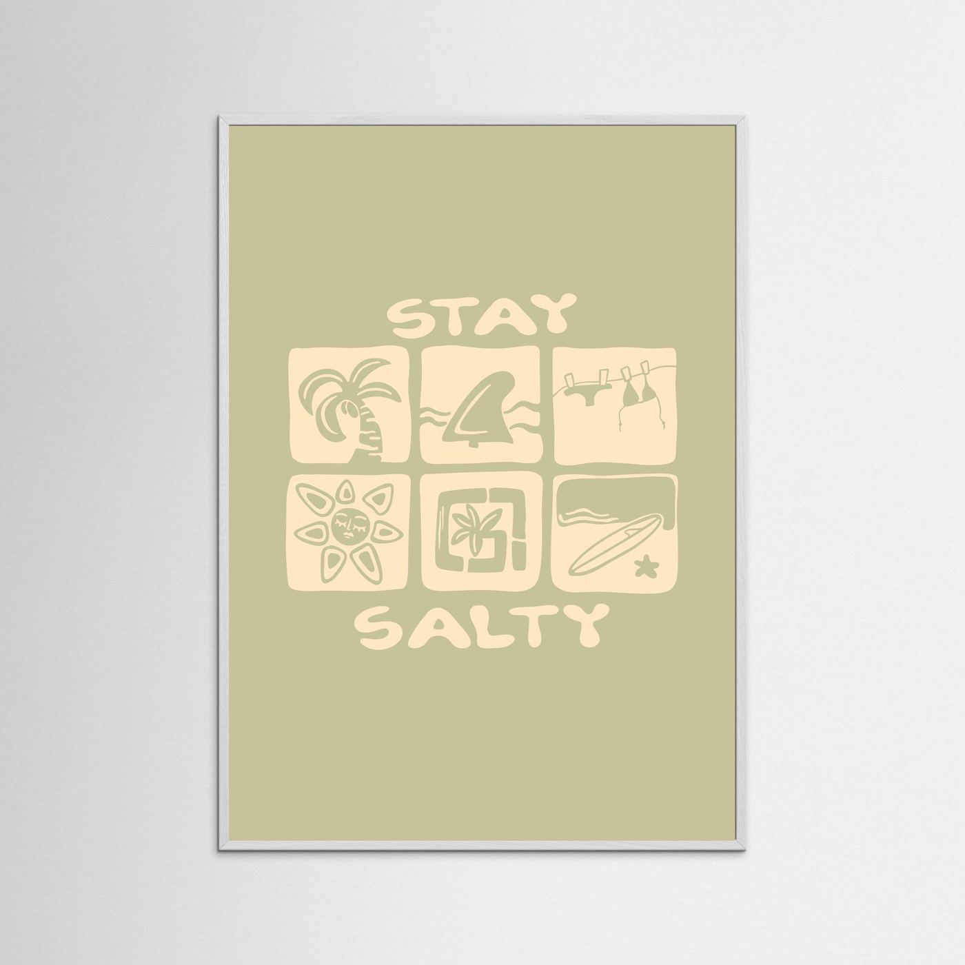 Stay Salty Icons Poster
