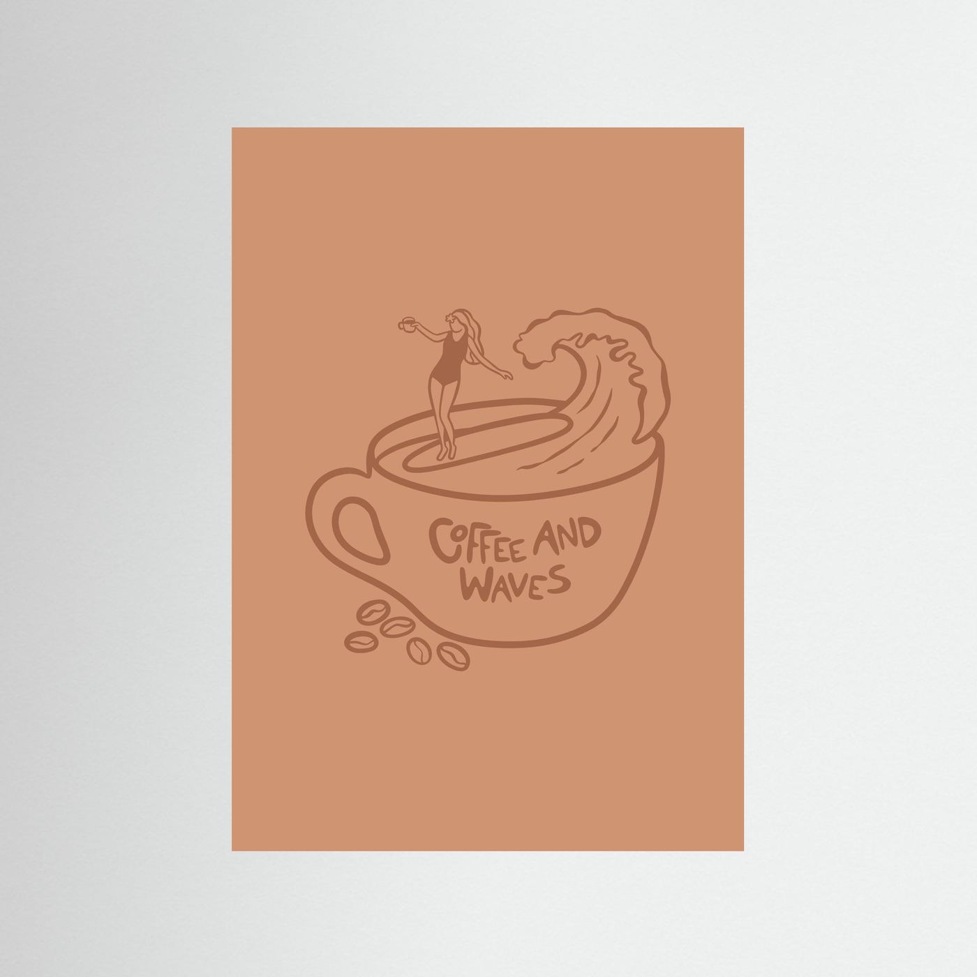 Coffee and Waves Poster