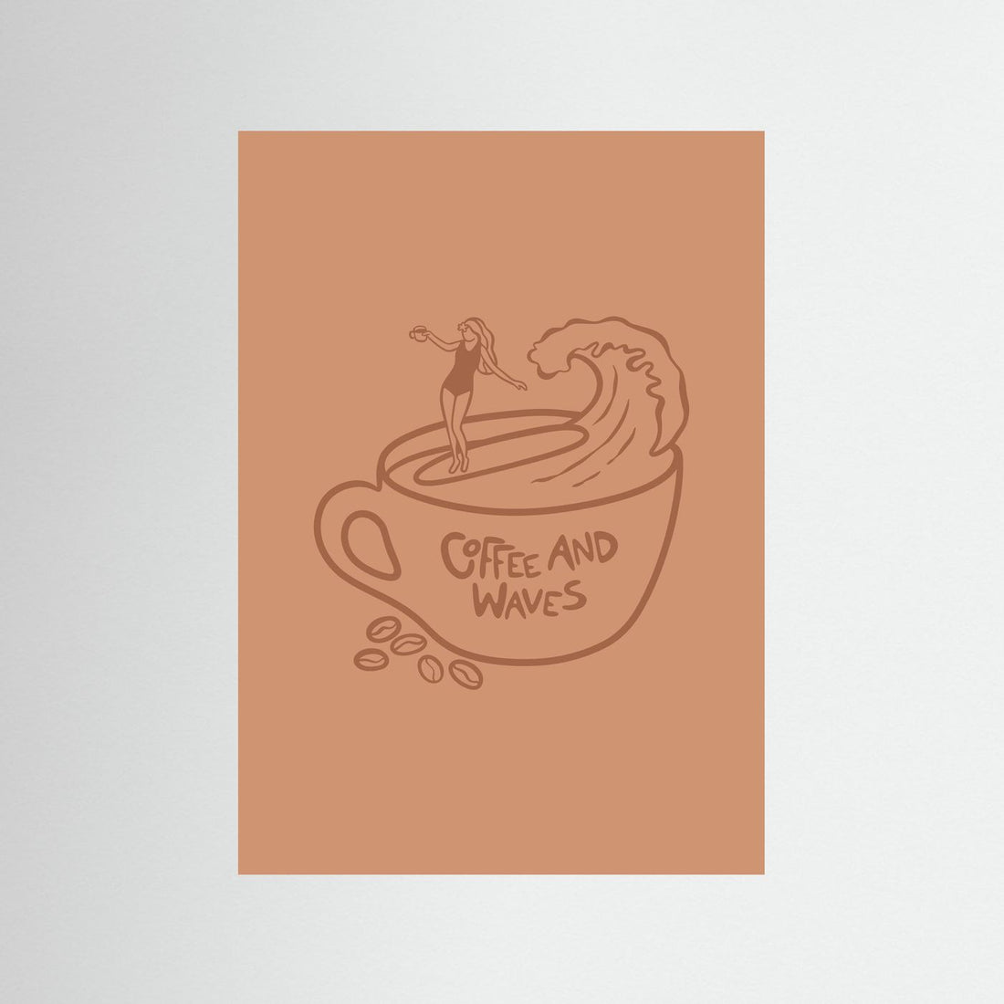 Coffee and Waves Poster