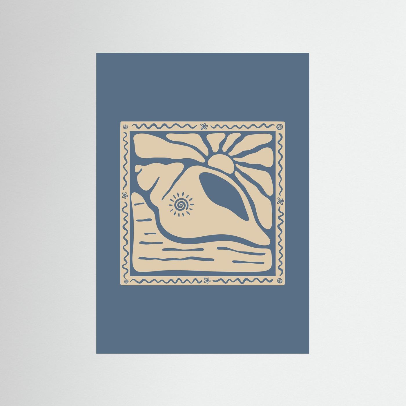 Sunny Seashell Poster