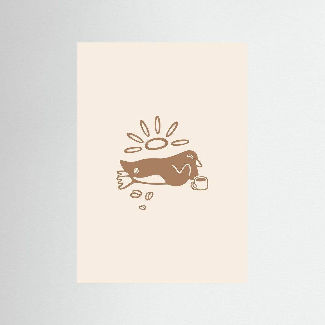 Relaxed Coffee Pinguin Poster