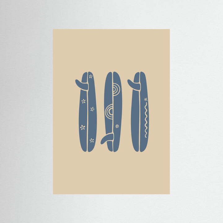 Boho Surfboard Poster