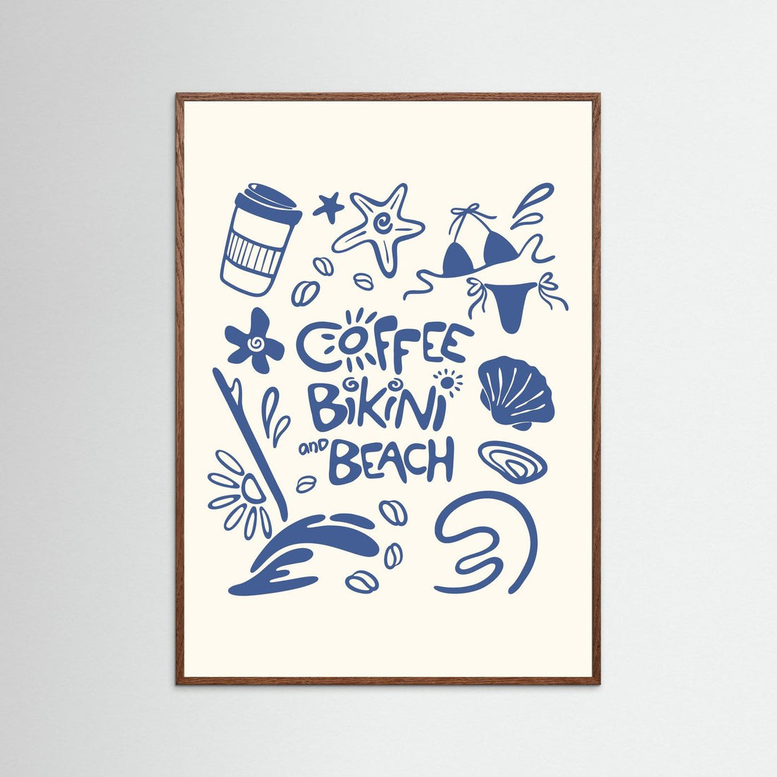 Coffee Bikini Beach Poster
