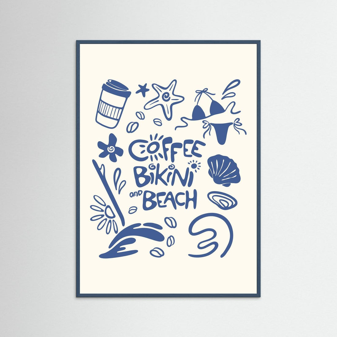 Coffee Bikini Beach Poster
