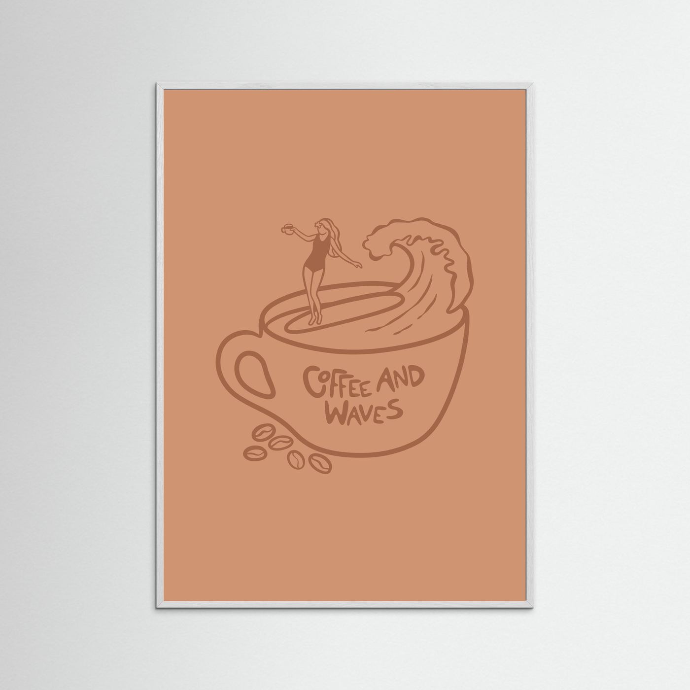 Coffee and Waves Poster