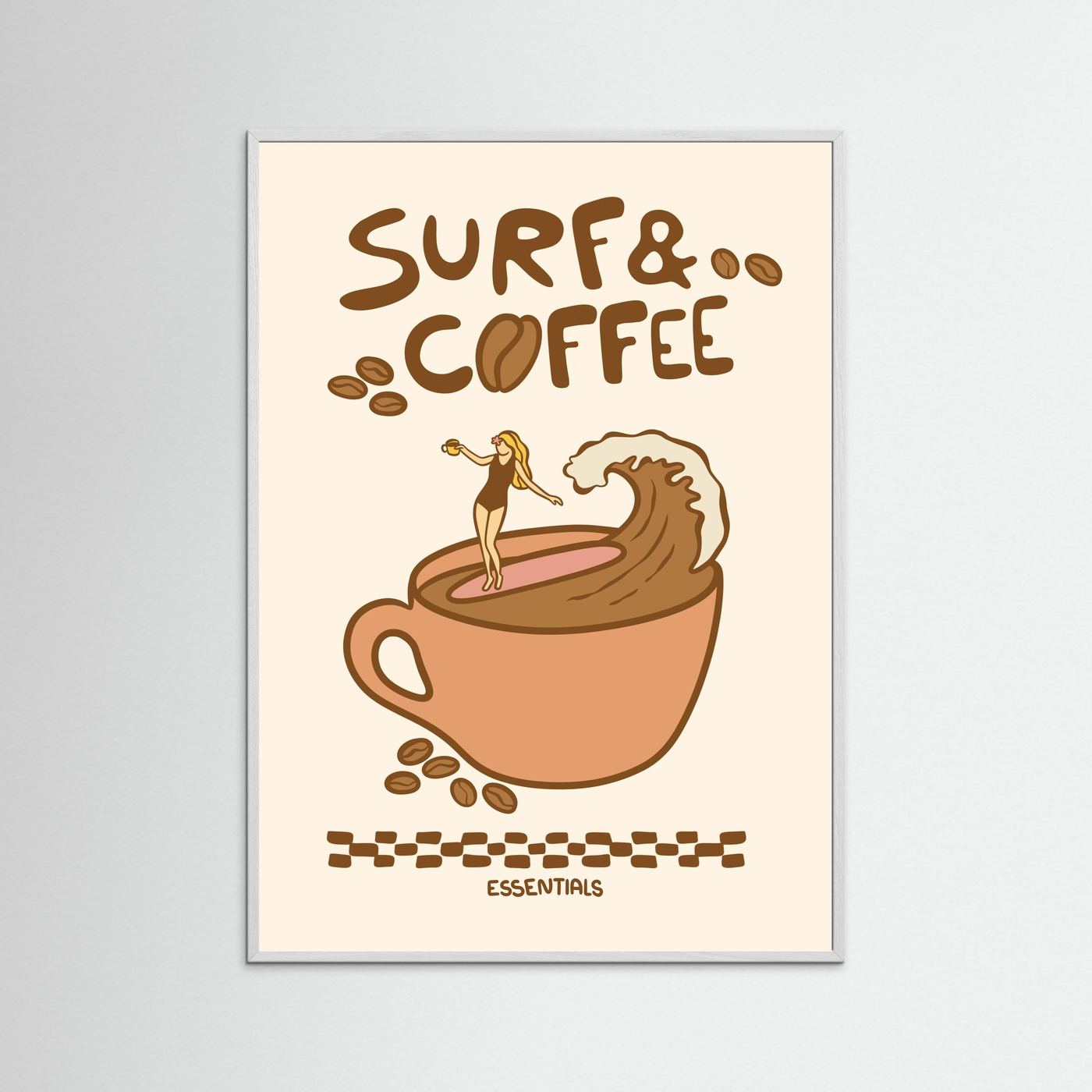 Surf and Coffee Poster
