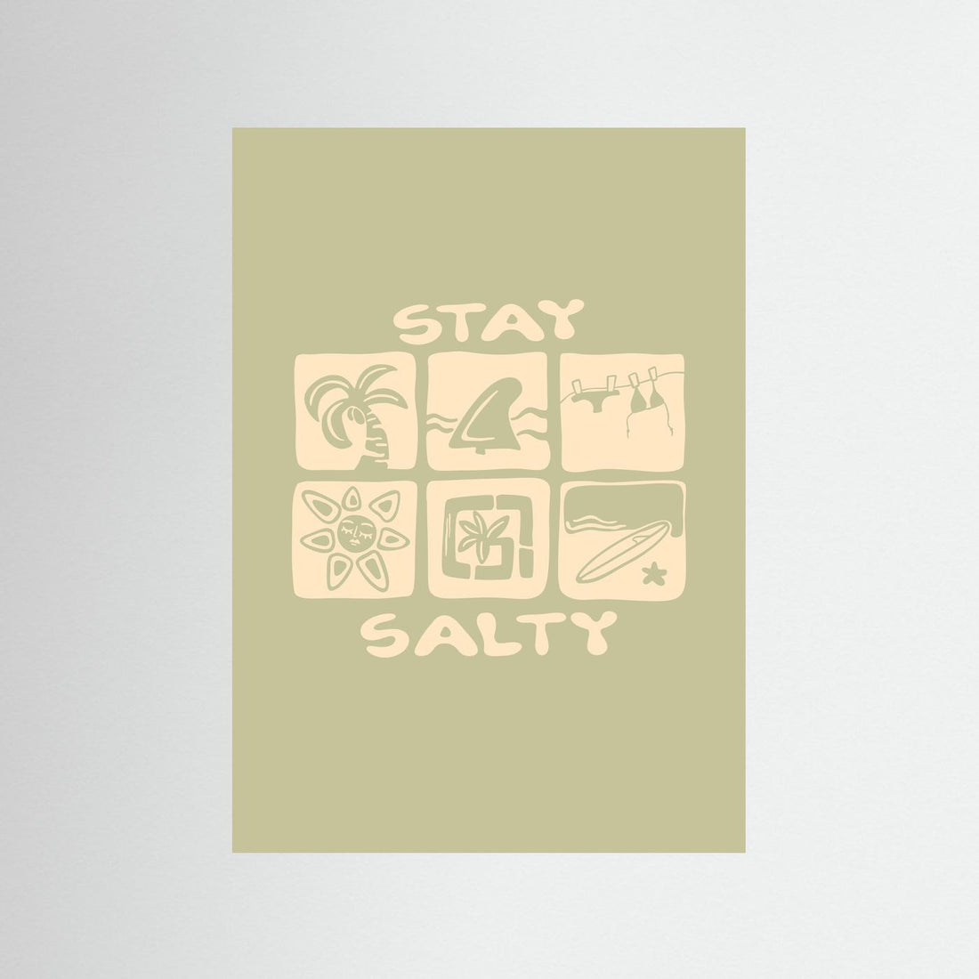 Stay Salty Icons Poster