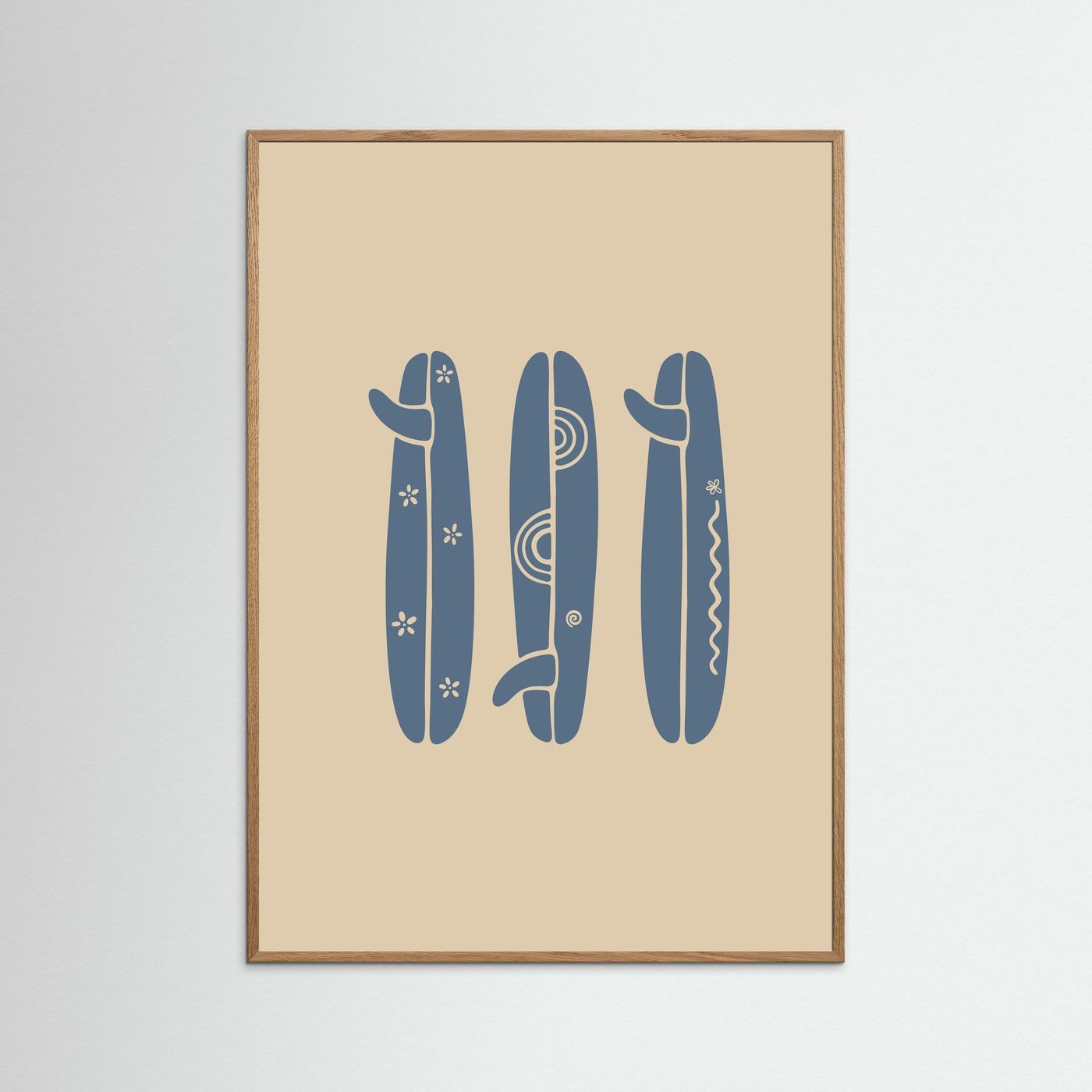 Boho Surfboard Poster