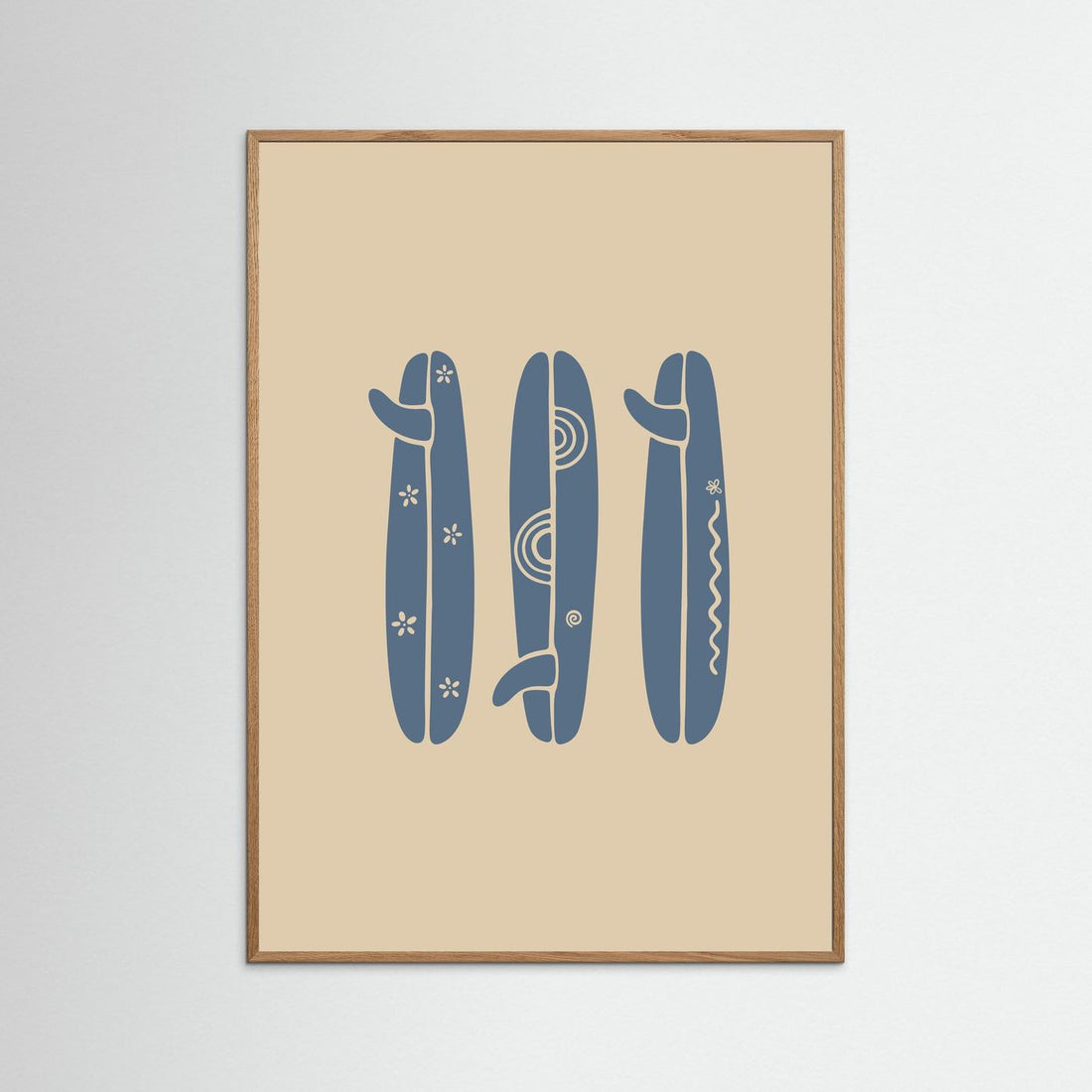 Boho Surfboard Poster