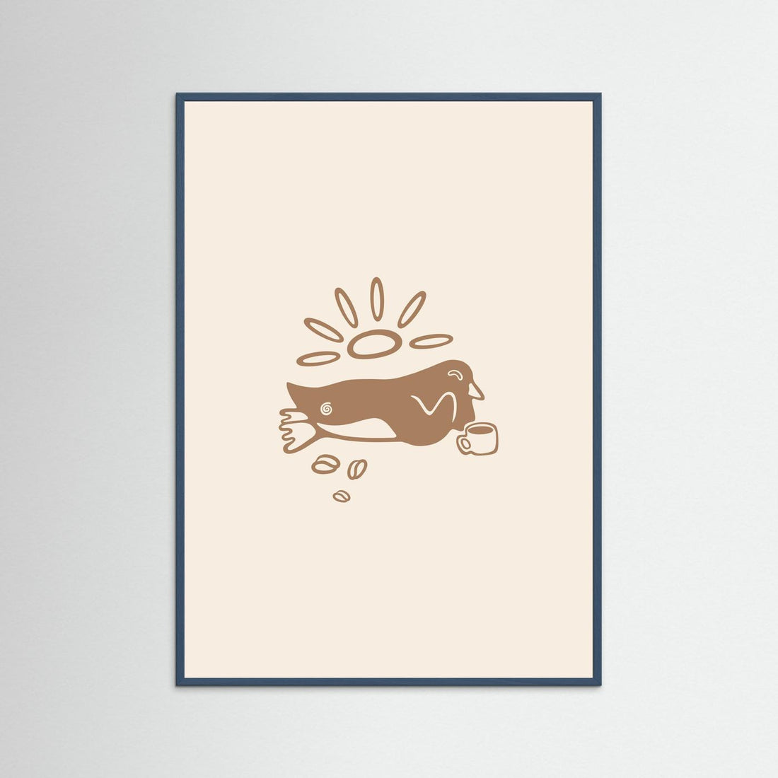 Relaxed Coffee Pinguin Poster