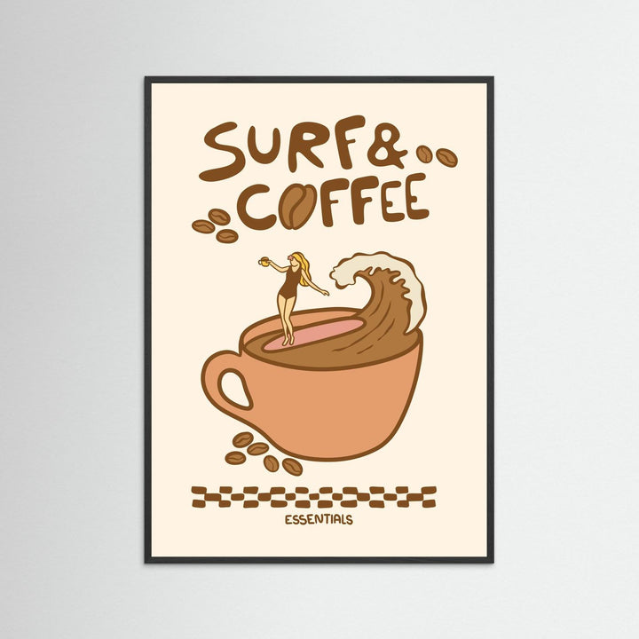 Surf and Coffee Poster
