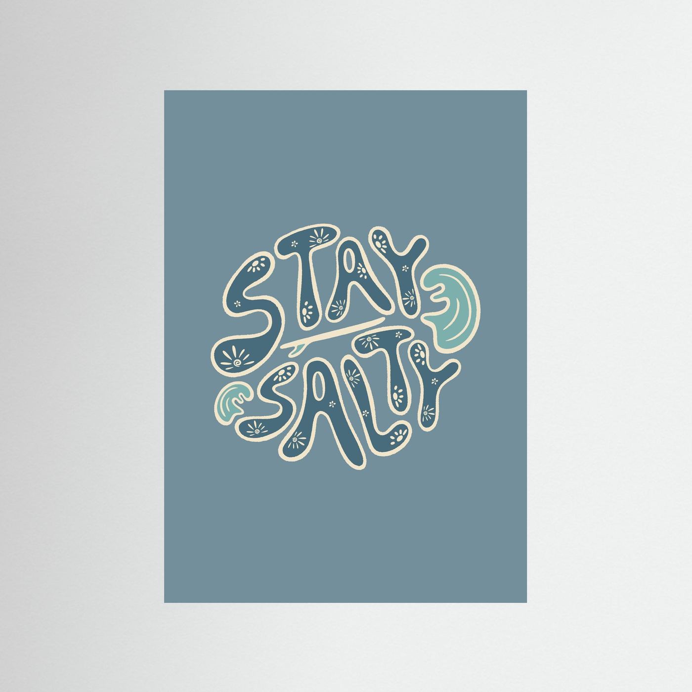 Stay Salty Circle Poster