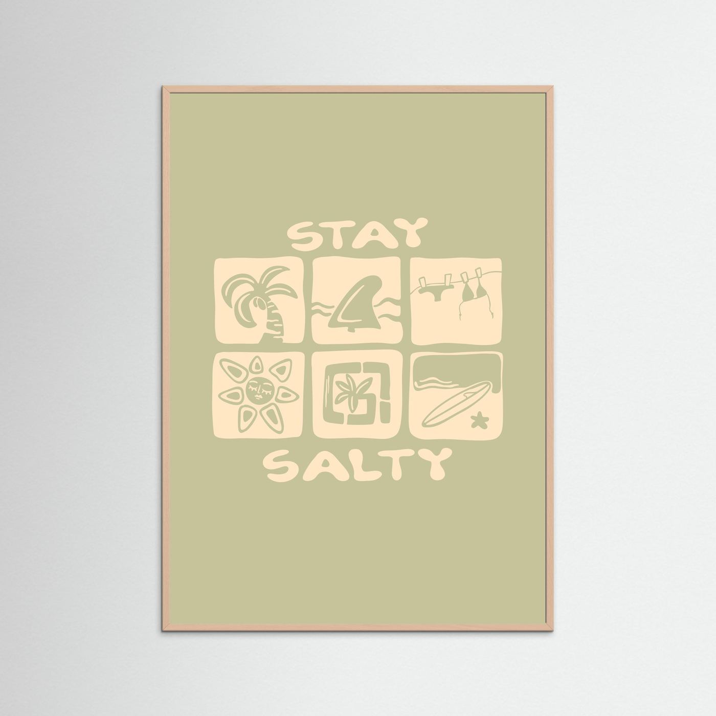 Stay Salty Icons Poster