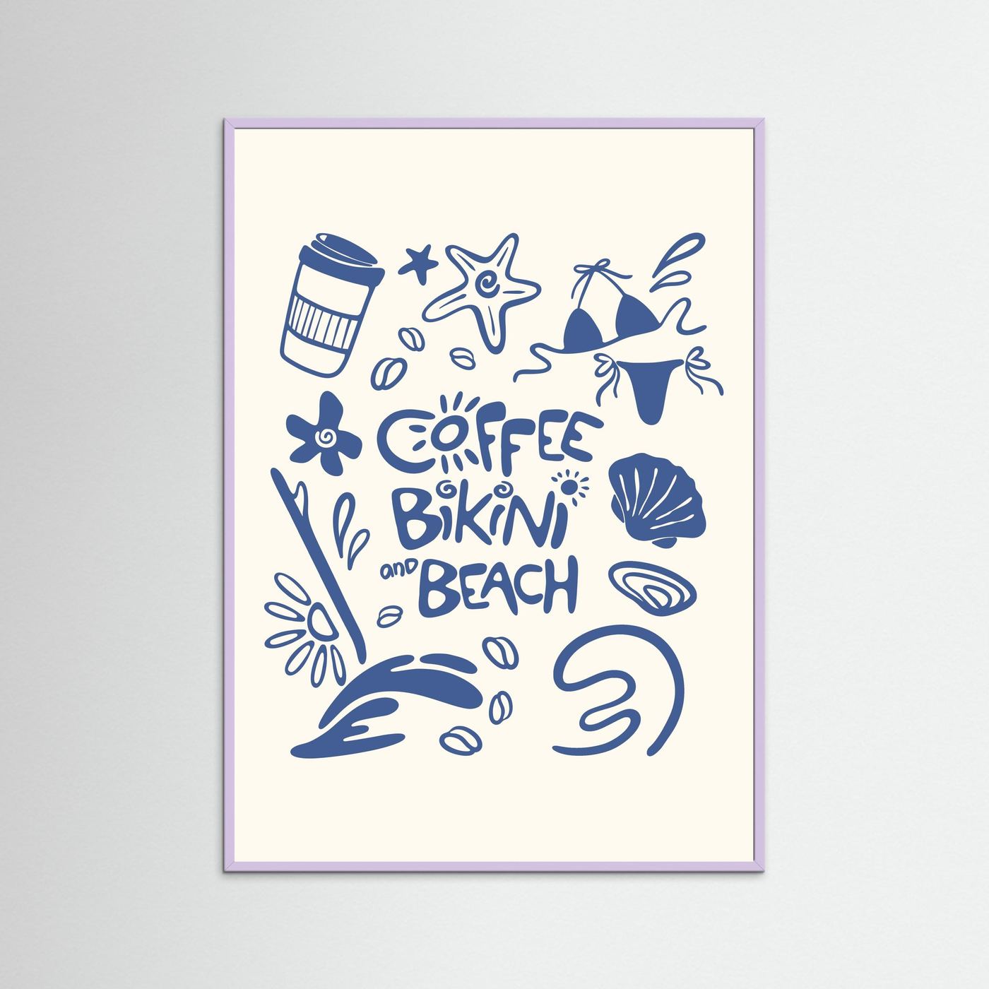 Coffee Bikini Beach Poster
